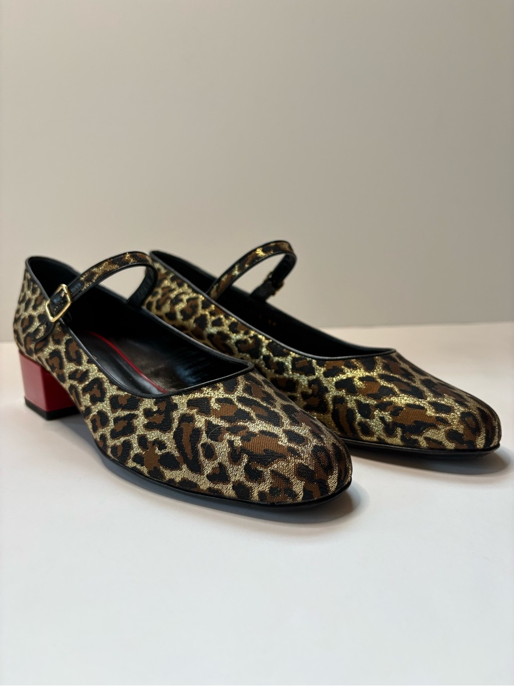 Yves Saint Laurent leopard print Mary Jane's